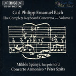 the album cover for Miklos Spanyi - Complete Keyboard Concertos 1