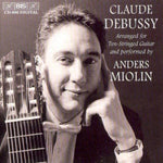 the album cover for Anders Miolin - Debussy on Guitar