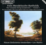 the album cover for Lev Markiz - Complete String Symphonies 1