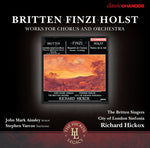 the album cover for Britten Singers - Works for Chorus & Orchestra