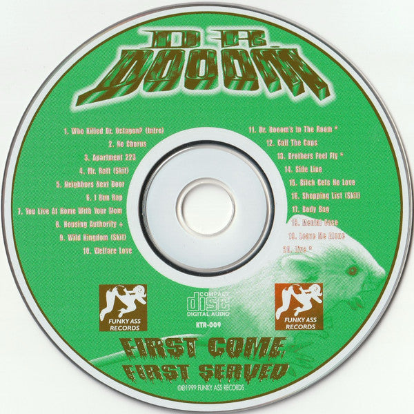 Dr. Dooom : First Come, First Served Instrumentals (CD, Album)