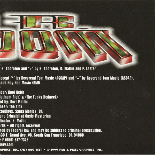 Dr. Dooom : First Come, First Served Instrumentals (CD, Album)
