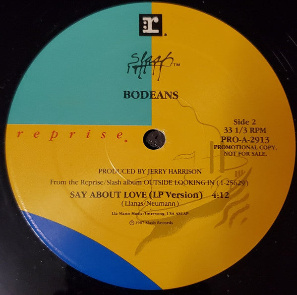 BoDeans : Say About Love (12", Single, Promo)
