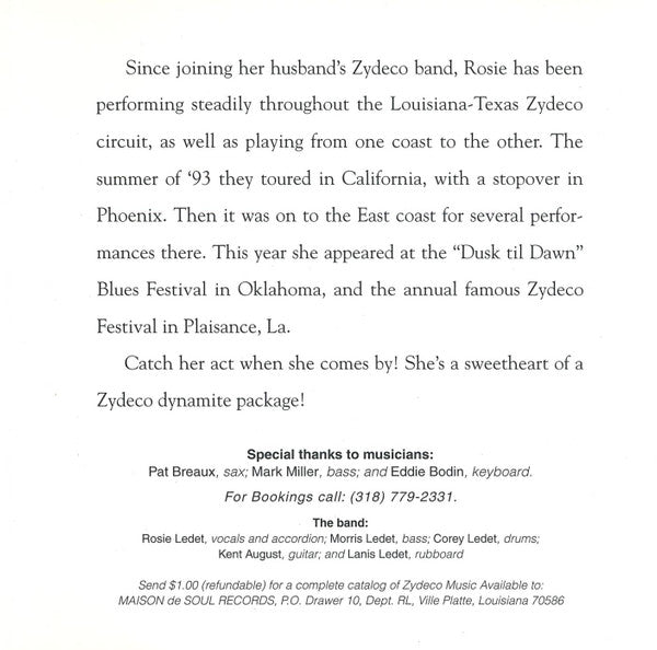 Rosie Ledet : Sweet Brown Sugar (CD, Album)