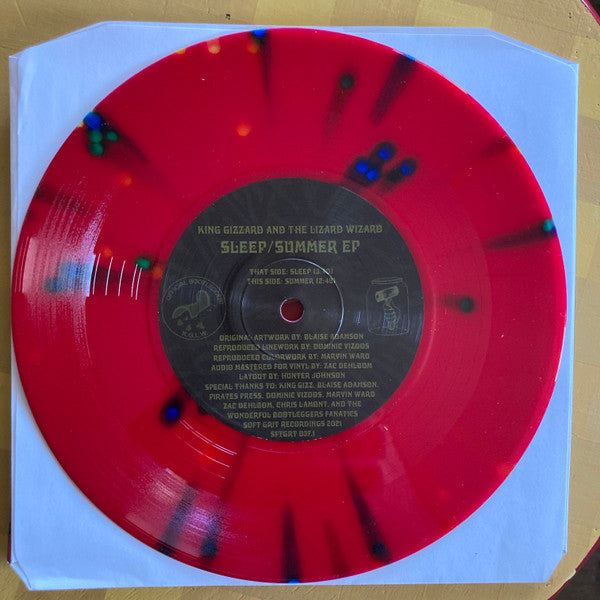 King Gizzard And The Lizard Wizard : Sleep / Summer (7", Single, Ltd, Num, Red)