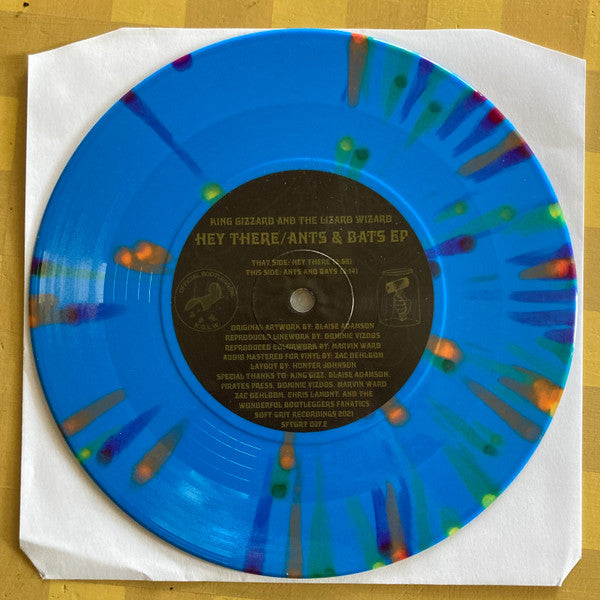 King Gizzard And The Lizard Wizard : Hey There / Ants And Bats (7", Single, Ltd, Num, Blu)
