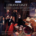 the album cover for Liszt / De Giulio Luca - Transcriptions & Paraphrases from Verdi Operas