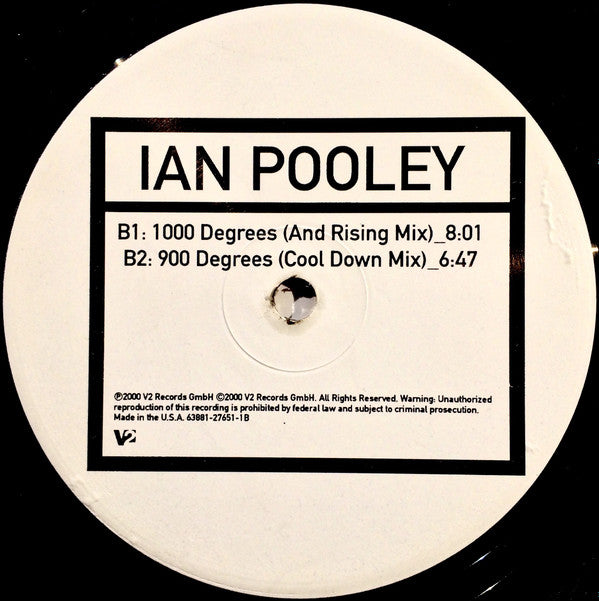Ian Pooley : 900 Degrees (12")