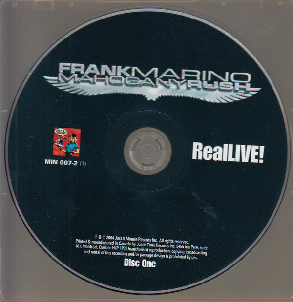 Frank Marino & Mahogany Rush : Real Live! (2xCD, Album)