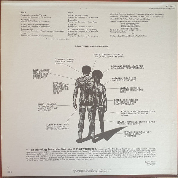 The Nite-Liters : A-Nal-Y-Sis (LP, Album, Ind)