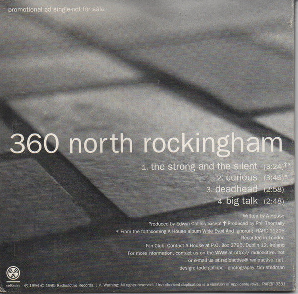 A House : 360 North Rockingham (CD, Single, Promo)