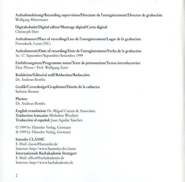 Wolfgang Zerer : Böhm & Buxtehude (CD)