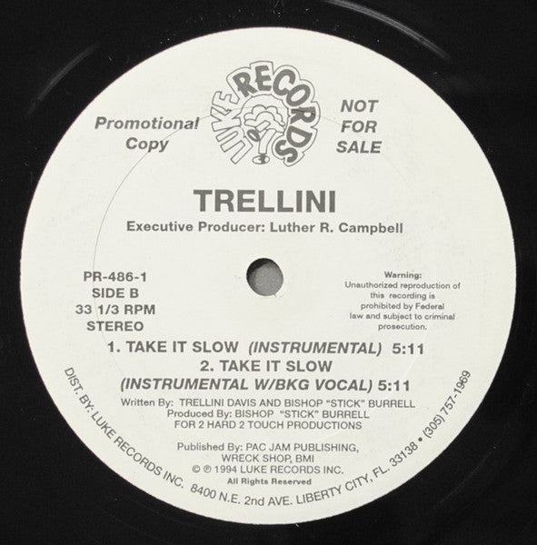Trellini : Take It Slow (12", Promo)