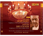 the album cover for Günter Wand - Schubert Bruckner 2: Symphony No 8 & Symphony No 9