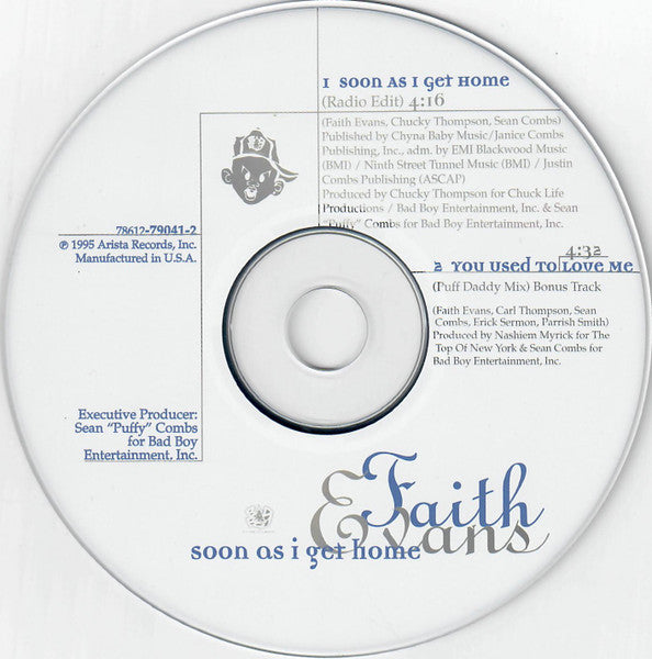 Faith Evans : Soon As I Get Home (CD, Single)