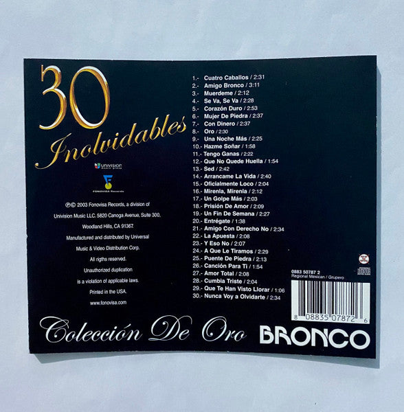 Bronco (10) : 30 Inolvidables (CD, Comp)