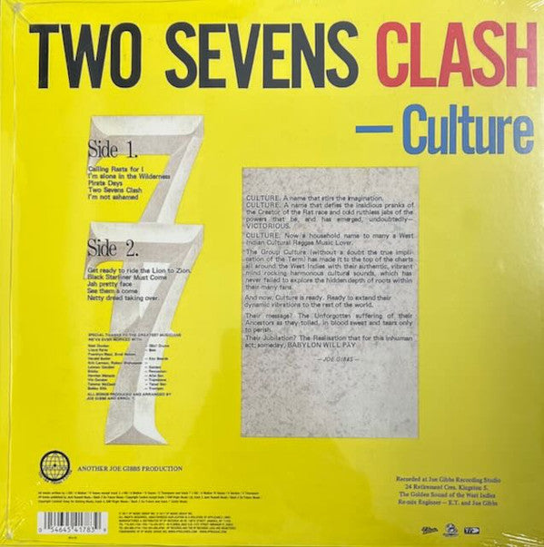 Culture : Two Sevens Clash (LP, Album, RSD, RE, Cle)