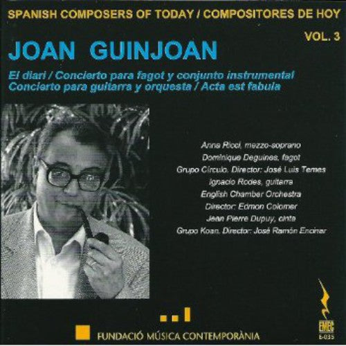 the album cover for Anna Ricci - José Luis Temes - Edmon Colomer - Spanish Composers Of Today Vol. 3 - Joan Guinjoan