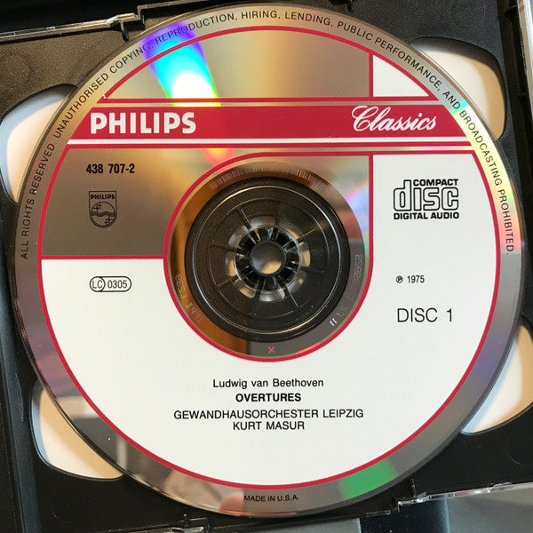 Beethoven* - Kurt Masur, Gewandhausorchester Leipzig - Sir Neville Marriner, The Academy Of St. Martin-in-the-Fields : Complete Overtures / 12 Minuets / 12 German Dances / 12 Contredanses (2xCD, Comp, Club, RE)