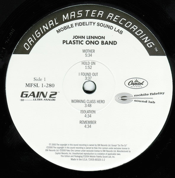John Lennon / Plastic Ono Band* : John Lennon / Plastic Ono Band (LP, Album, Ltd, Num, RE, RM, 180)
