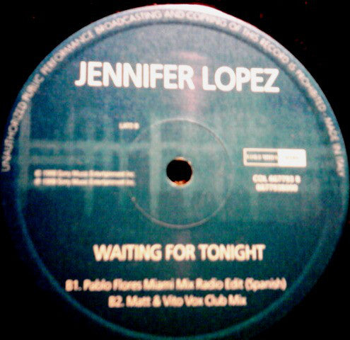 Jennifer Lopez : Waiting For Tonight (12")