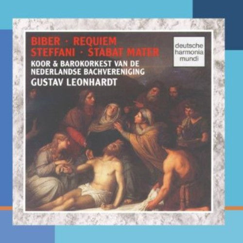 the album cover for GUSTAV LEONHARDT - Stabat Mater / A-Major Requiem