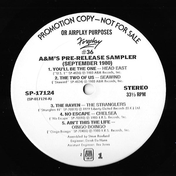 Various : Foreplay #36 (LP, Advance, Promo, Smplr)