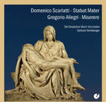 the album cover for Scarlatti / Weinberger / German Bach Vocalists - Stabat Mater Miserere