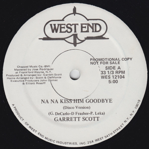 Garrett Scott : Na Na Kiss Him Goodbye (12", Promo)