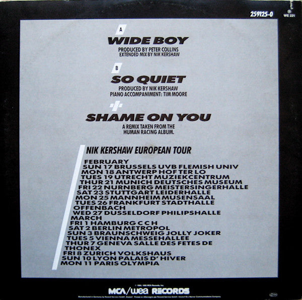 Nik Kershaw : Wide Boy (12", Single)