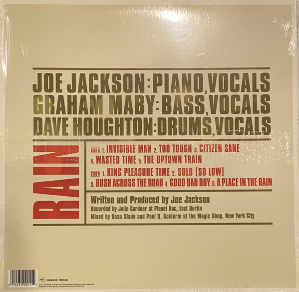 Joe Jackson : Rain (LP, Album, Ltd, 180)