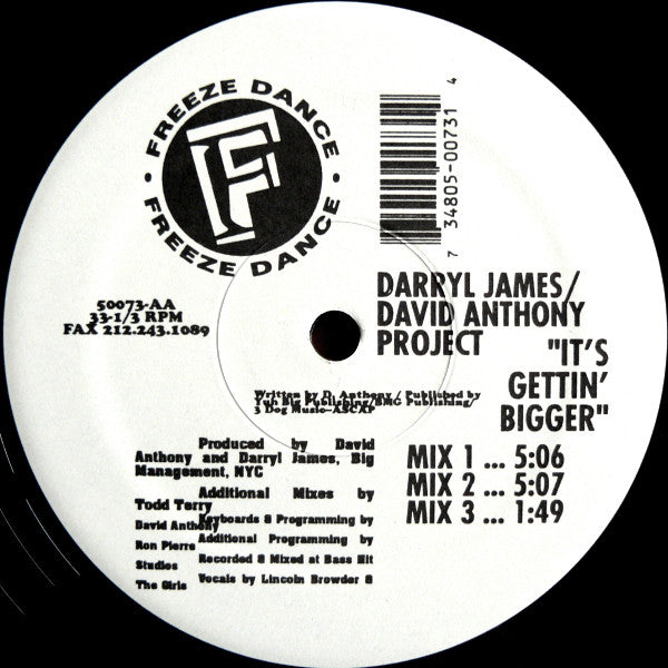 Darryl James / David Anthony Project* : Buddah / It's Gettin' Bigger (12")