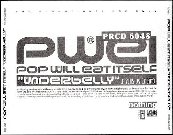 Pop Will Eat Itself : Underbelly (CD, Single, Promo)