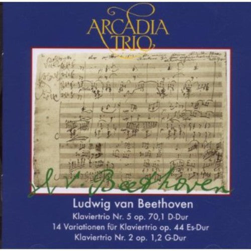 the album cover for Arcadia - Piano Trio No 5