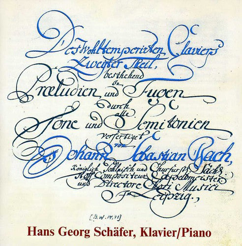 the album cover for Hans-Georg Schäfer - Well Tempered Klavier 2