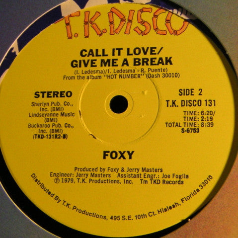 Foxy : Hot Number (12")