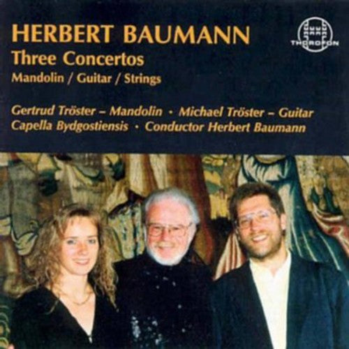 the album cover for Michael Tröster - 3 Concertos for Guitar Strings & Mandolin