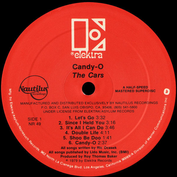 The Cars : Candy-O (LP, Album, Hal)