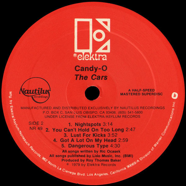 The Cars : Candy-O (LP, Album, Hal)