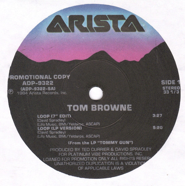 Tom Browne : Loop (12", Maxi, Promo)