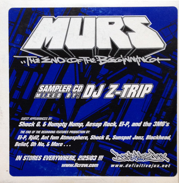 Murs : ..The End Of The Beginning (CD, Mixed, Promo, Smplr, Car)