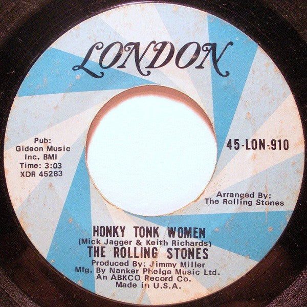 The Rolling Stones : Honky Tonk Women / You Can't Always Get What You Want (7", Single, Styrene, Ter)