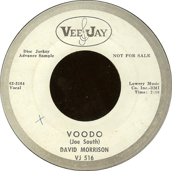 David Morrison (3) : Voodo / Growing Old Before My Time (7", Promo)