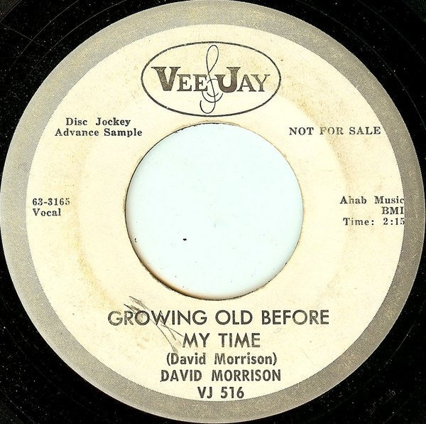 David Morrison (3) : Voodo / Growing Old Before My Time (7", Promo)