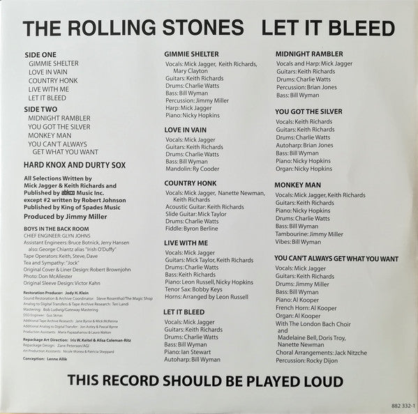 Rolling Stones* : Let It Bleed (LP, Album, RE, RM, Pal)