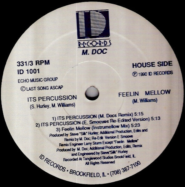 M. Doc : Feelin Mellow / Its Percussion (12")