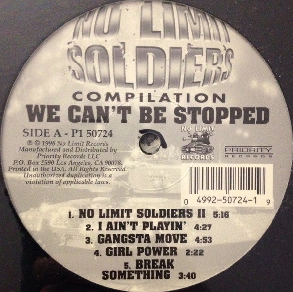 Various : No Limit Soldiers Compilation (We Can't Be Stopped) (2xLP, Album, Comp)