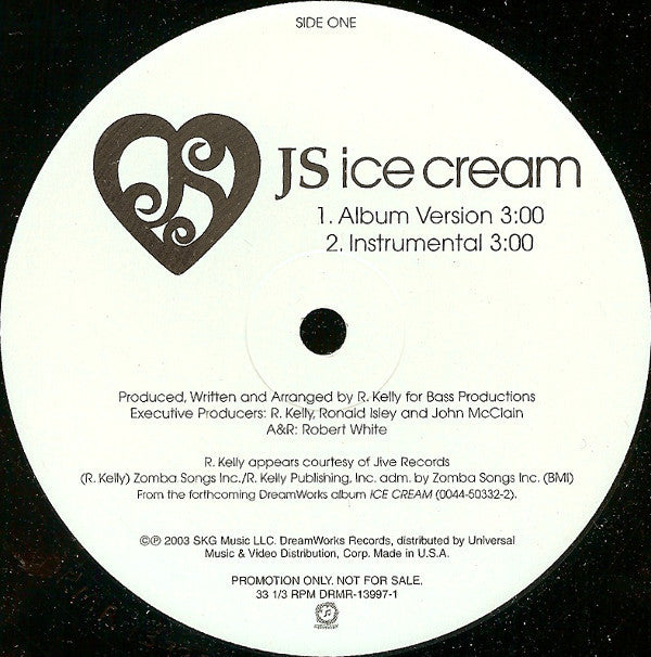 JS* : Ice Cream (12", Single, Promo)
