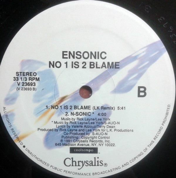 Ensonic* : No 1 Is 2 Blame (12")