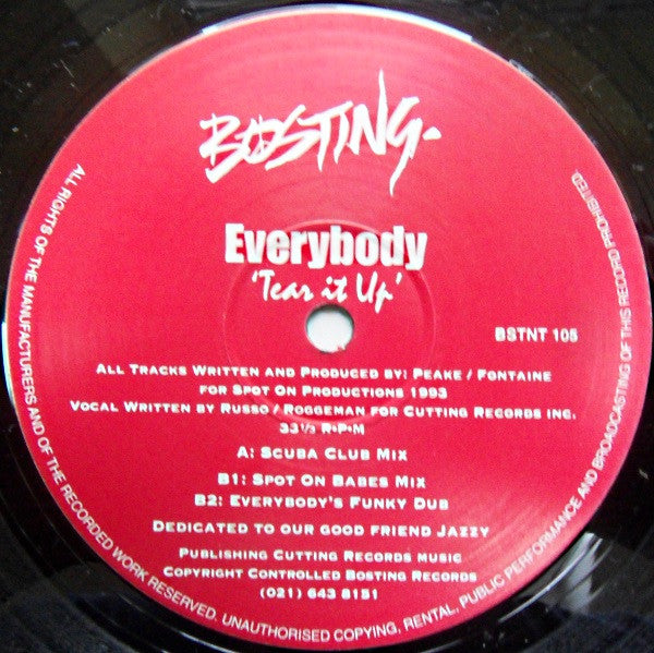 Everybody (2) : Tear It Up (12")